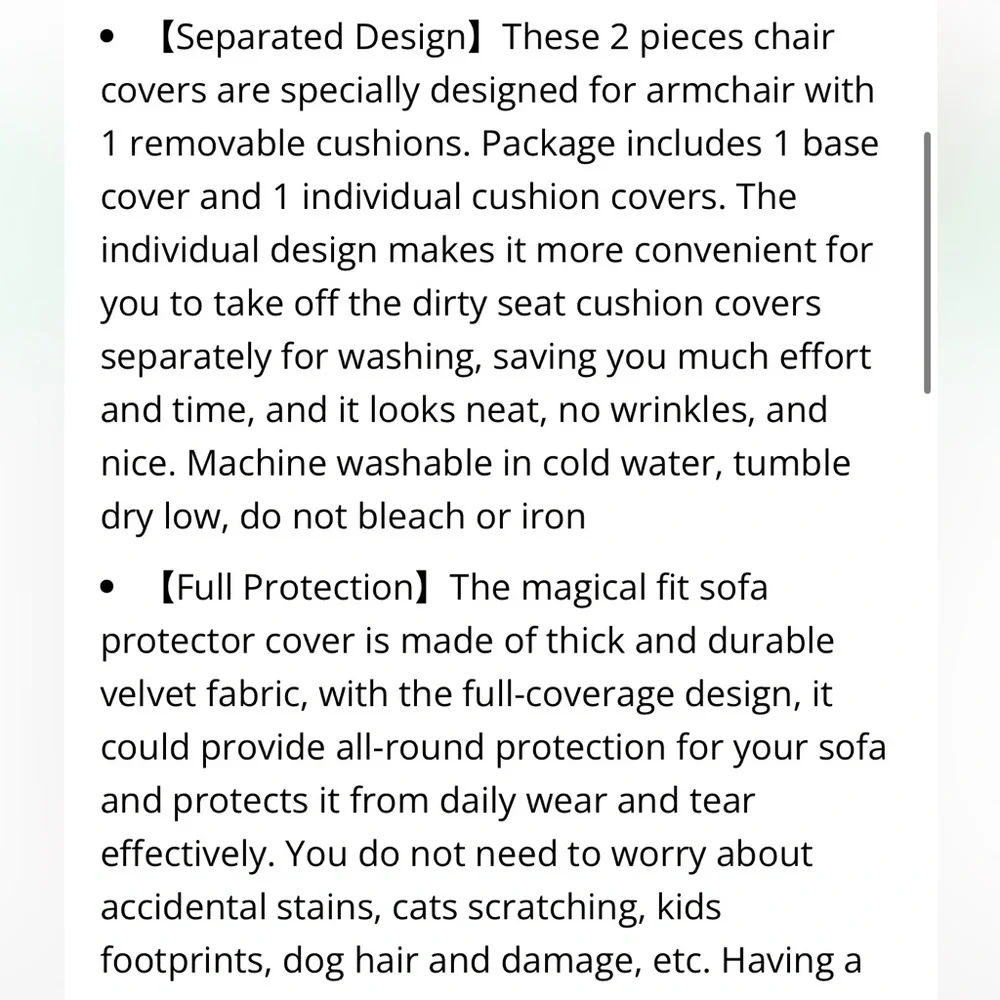 Classic White Sofa Protector